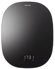 Digitale Küchenwaage in Schwarz mit LED-Anzeige, Draufsicht