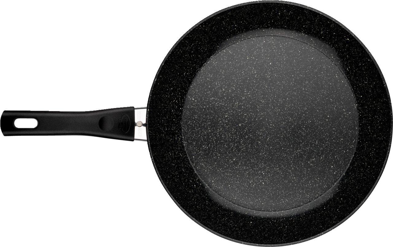 Bratpfanne mit 32 cm Durchmesser, schwarze Antihaftbeschichtung, Draufsicht