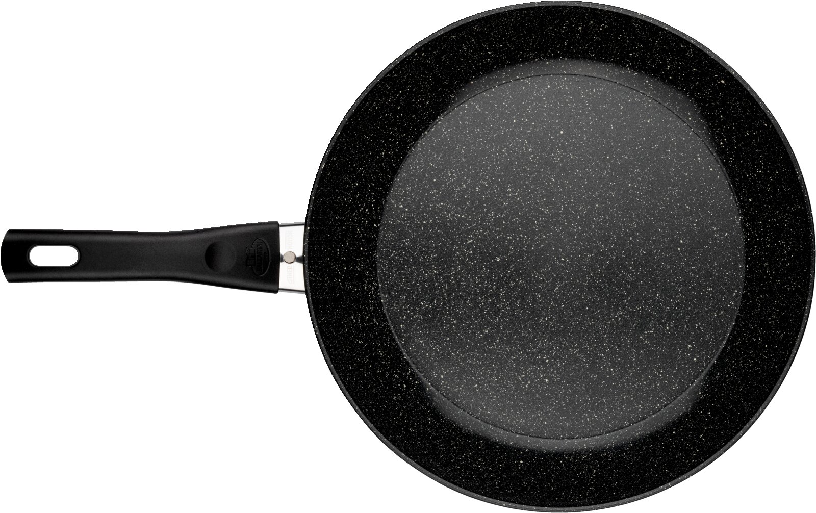 Bratpfanne mit 32 cm Durchmesser, schwarze Antihaftbeschichtung, Draufsicht