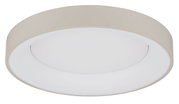 Runde LED-Deckenleuchte in seitlicher Perspektive