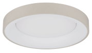 Ronde led-plafondlamp in zijaanzicht