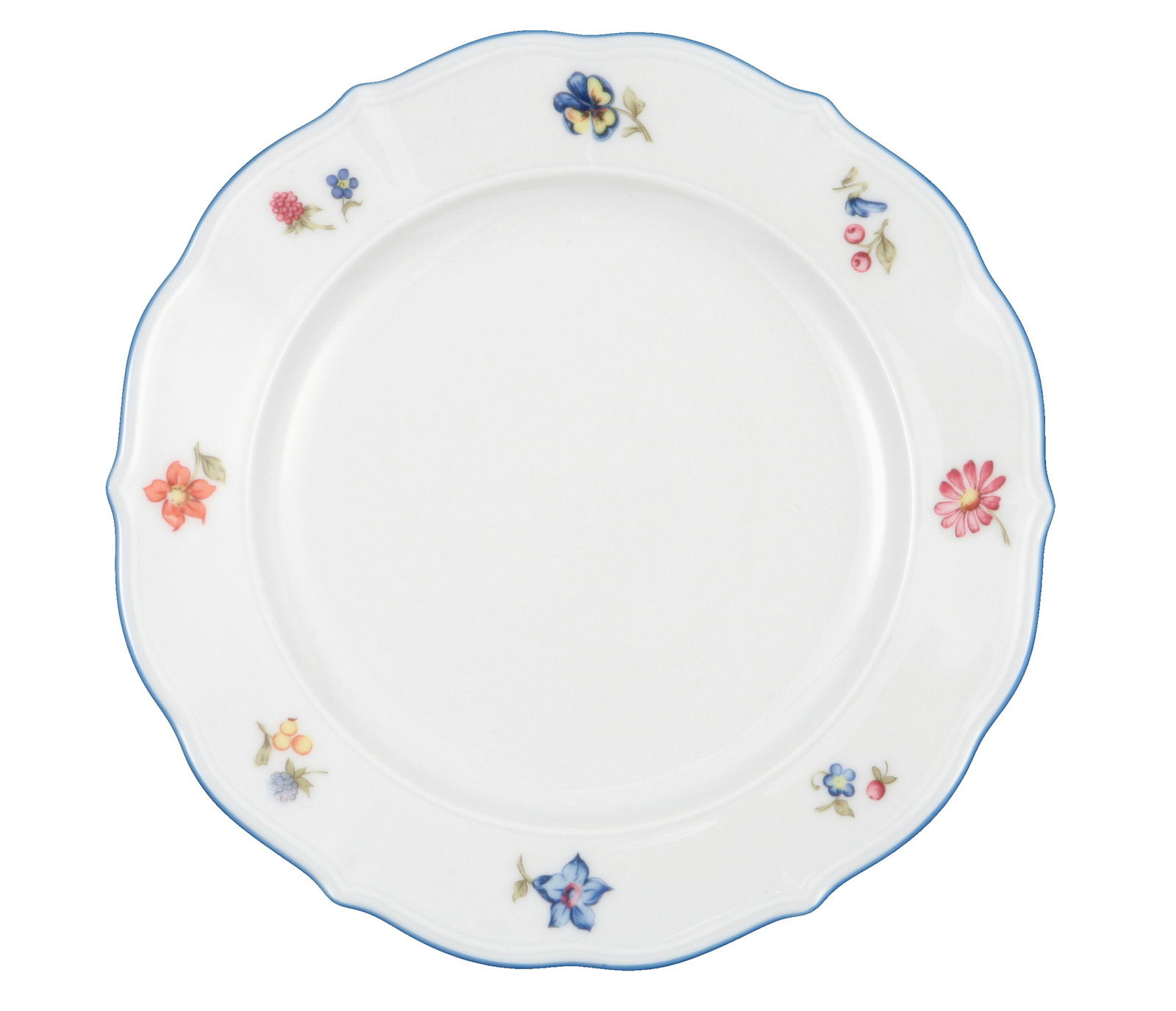 Seltmann Weiden Frühstücksteller SONATE NOSTALGIE Frühstücksteller Sonate 20cm mit floralem Muster, Draufsicht