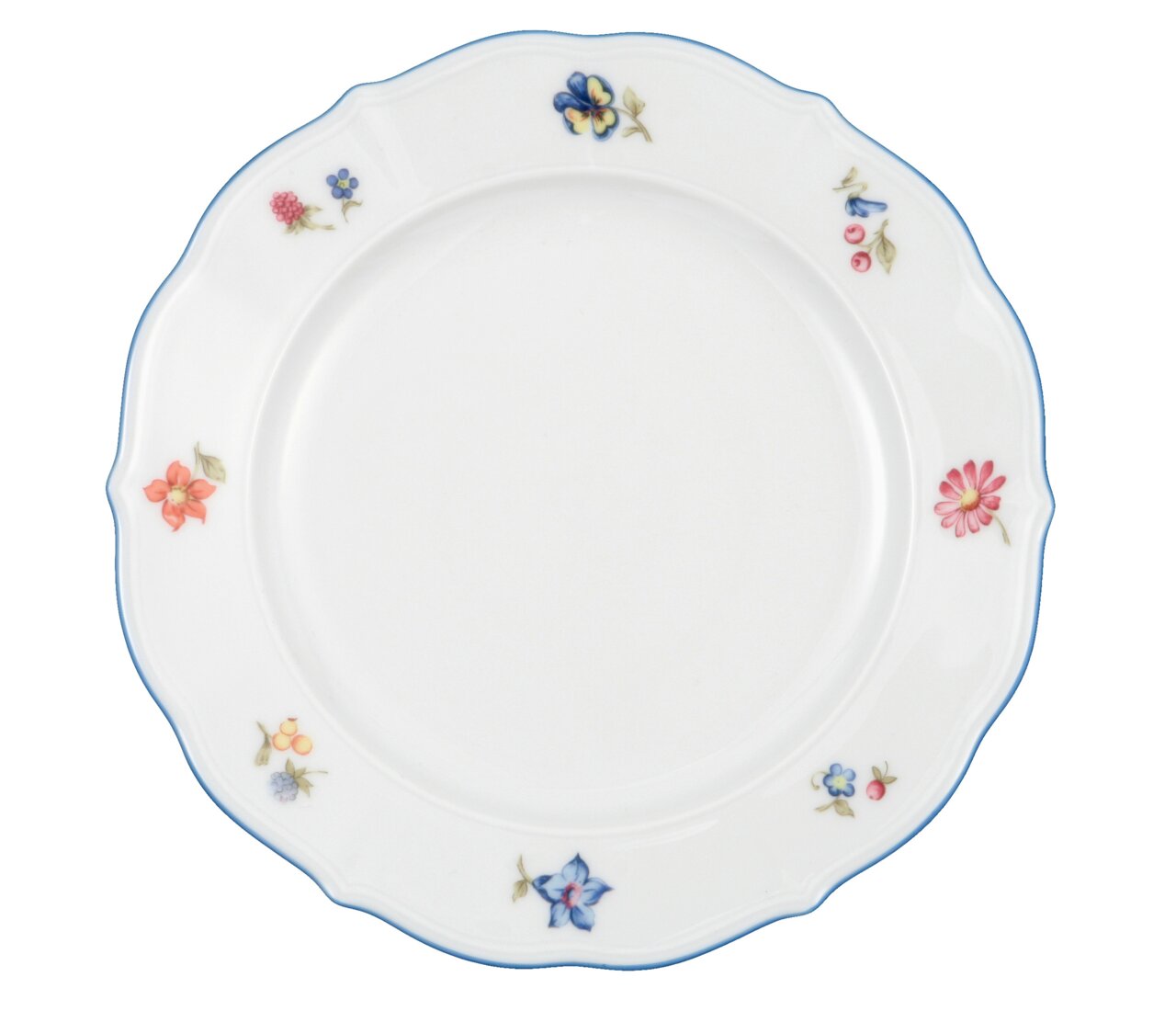 Seltmann Weiden Frühstücksteller SONATE NOSTALGIE Frühstücksteller Sonate 20cm mit floralem Muster, Draufsicht