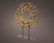 Kranz auf Fuß mit Micro LED-Beleuchtung, seitliche Perspektive