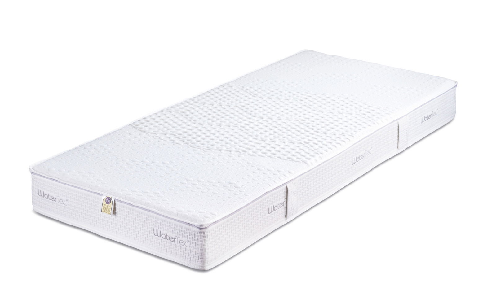 Kaltschaummatratze in der Größe 90 x 200 cm aus der Serie WATERFLEX 600 von Max Berger, seitliche Perspektive