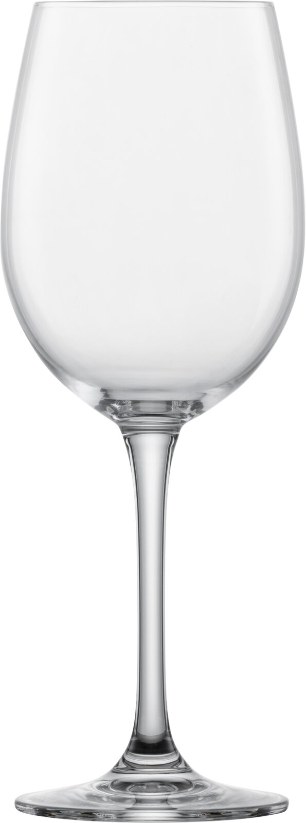 SCHOTT ZWIESEL Wasserglas CLASSICO Ein elegantes Wasser- und Rotweinglas Classico, frontal abgebildet, mit klarem, schlankem Design und langem Stiel.