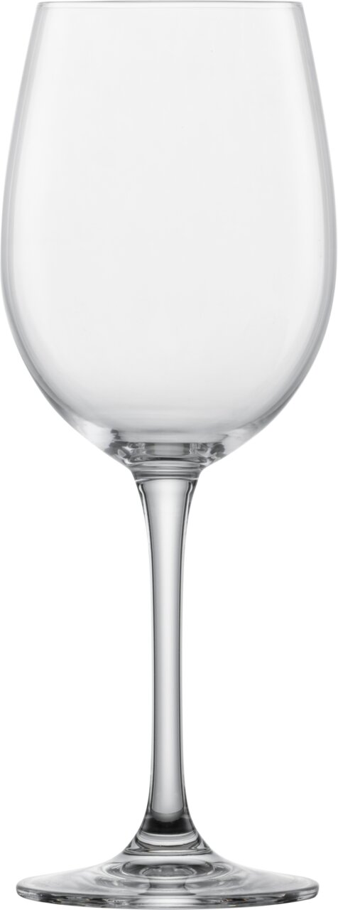 Ein elegantes Wasser- und Rotweinglas Classico, frontal abgebildet, mit klarem, schlankem Design und langem Stiel.