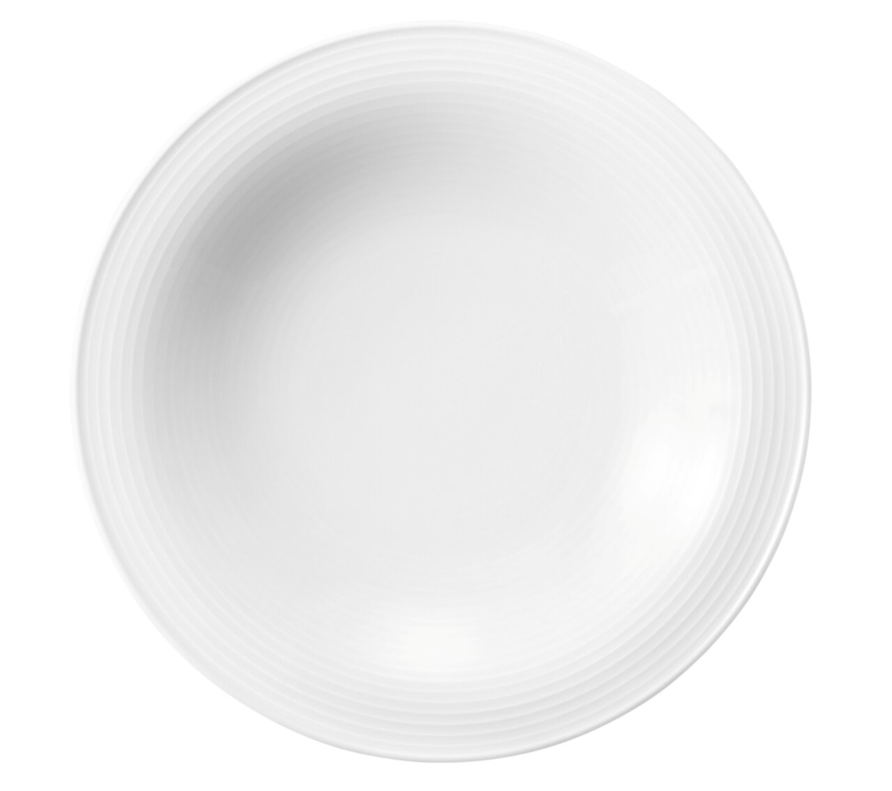 Weißer Suppenteller Beat von Seltmann Weiden, 22,5 cm, Draufsicht