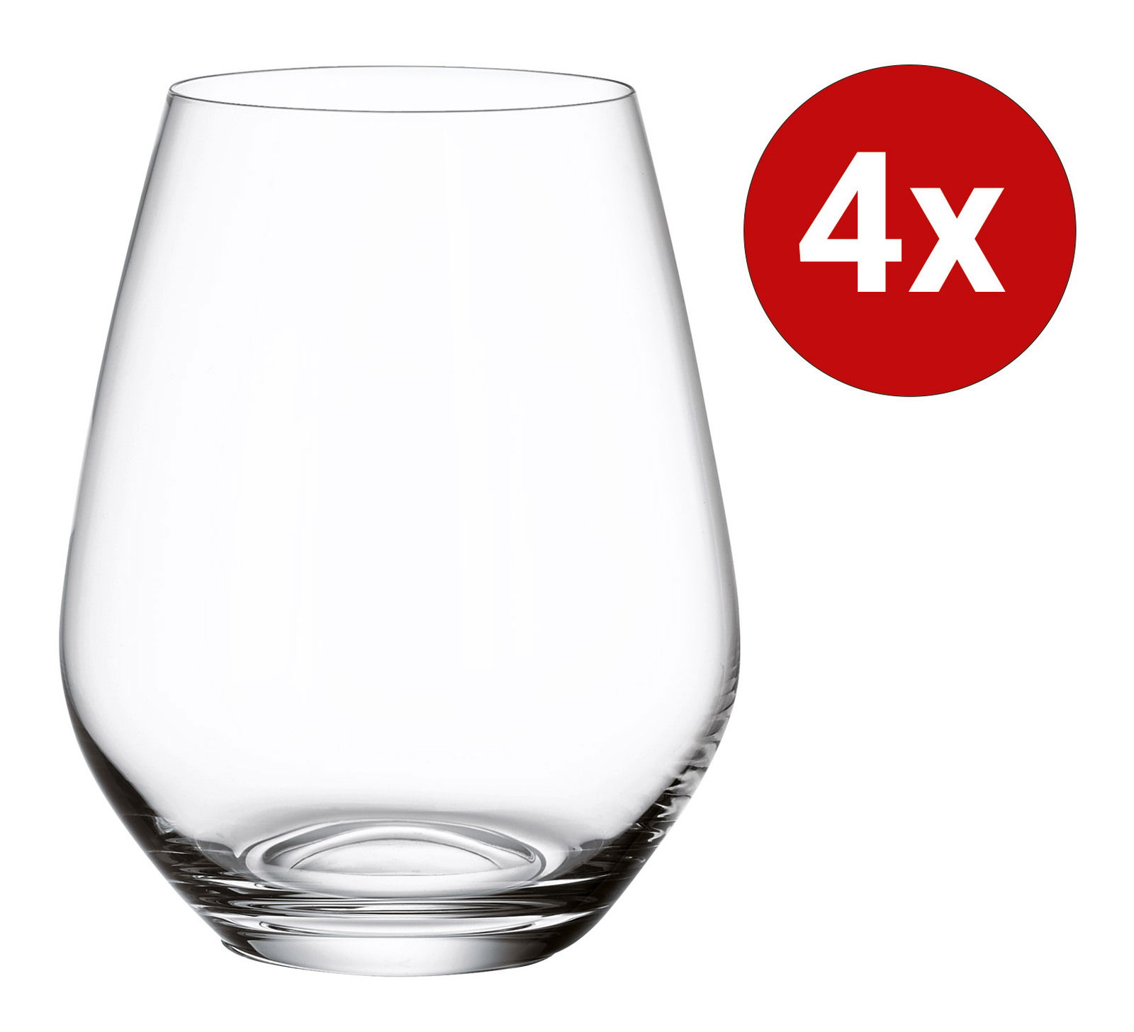 Villeroy & Boch Wasserglas 4er-Set Ovid OVID Wasserglas aus der Ovid-Serie, 4er-Set, seitliche Ansicht