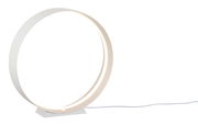 Moderne Tischleuchte LOOP in Ringform, seitliche Perspektive