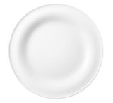 Runder Frühstücksteller 23 cm von Seltmann Weiden, Modell BEAT, aus der Vogelperspektive fotografiert.