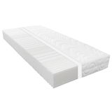 Wende-Kaltschaummatratze H3/H4 in seitlicher Perspektive mit sichtbarer Profilstruktur