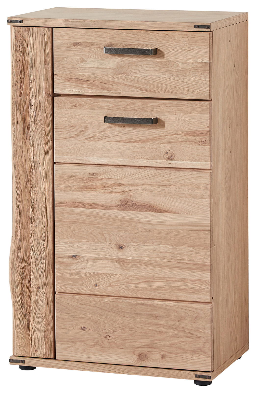 Schuhschrank aus Holz mit vier Schubladen, Frontansicht