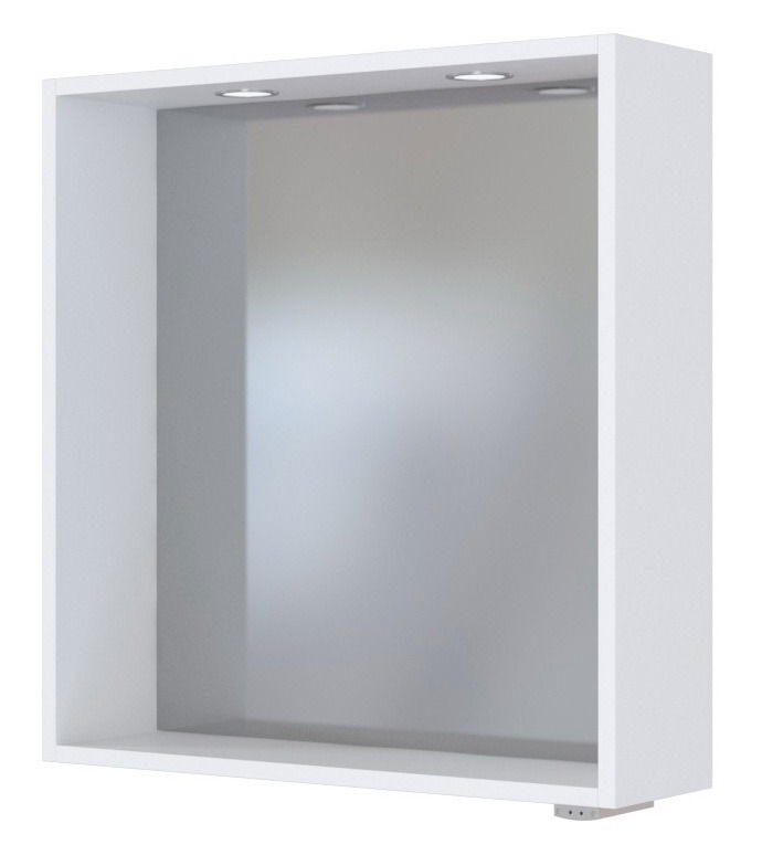 XORA Spiegelpaneel DAVOS Spiegelpaneel mit integriertem Beleuchtungssystem, seitliche Perspektive