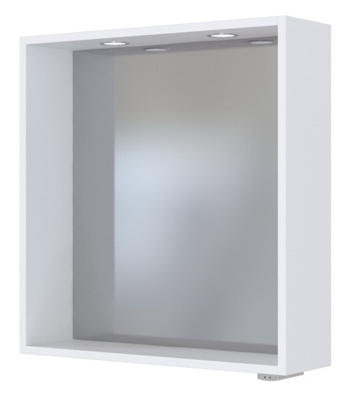 Spiegelpaneel mit integriertem Beleuchtungssystem, seitliche Perspektive