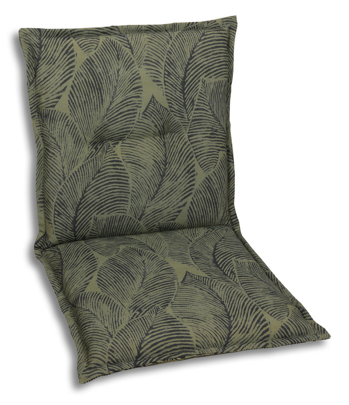 Go-De Sesselauflage Sesselauflage mit grünem Blattmuster, Vorderansicht