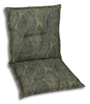 Sesselauflage mit grünem Blattmuster, Vorderansicht