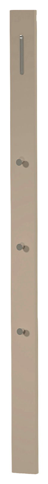 Garderobenpaneel-Leiste LECCO in vertikaler Perspektive mit mehreren Haken und einem schlichten, modernen Design.