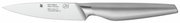 Küchenmesser der Chef's Edition von WMF, seitliche Ansicht, Klinge aus Edelstahl mit Gravur 'Made in Germany'.