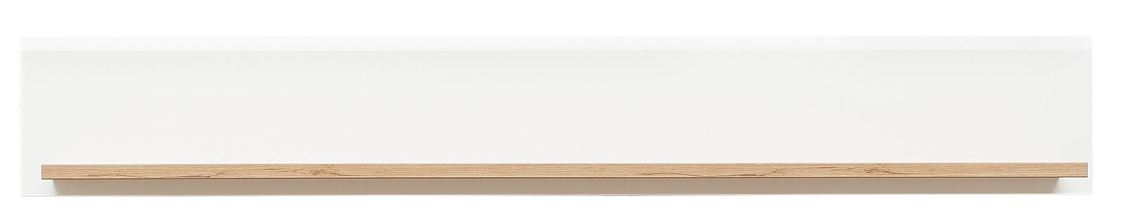 Zurbrüggen Wandboard FRESNO Modernes Wandboard in Weiß mit Holzleiste, frontale Ansicht