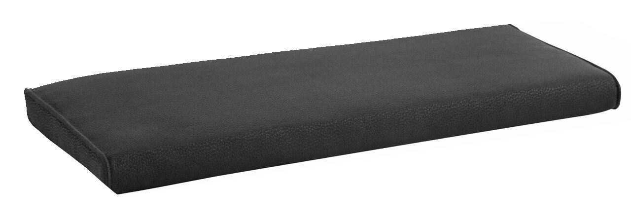 VOSS Sitzkissen schmal LEVIO Schwarzes, schmales Sitzkissen in seitlicher Perspektive