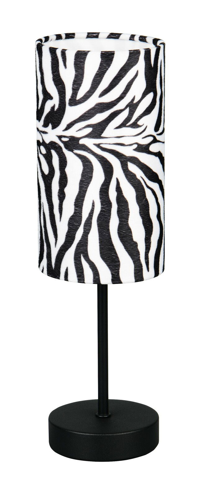 Reality Leuchten Tischleuchte Tischleuchte mit Zebramuster, seitliche Perspektive