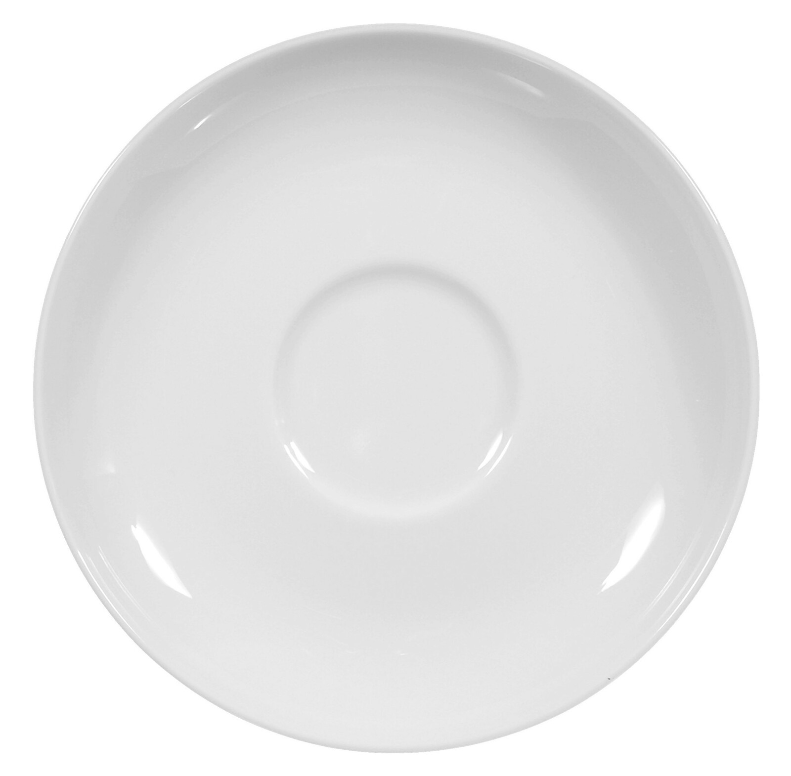 Seltmann Weiden Untertasse Rondo/Liane uni 7 Weiße Kombi-Untertasse Rondo/Liane, Draufsicht