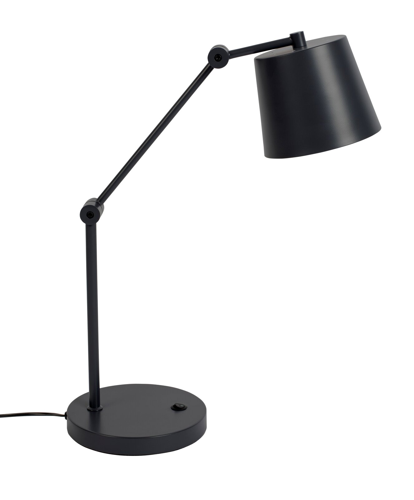 Z2 Schreibtischleuchte HAJO Schwarze Schreibtischleuchte mit verstellbarem Arm, seitliche Perspektive