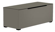 TV-Lowboard in moderner, minimalistischer Optik, seitliche Perspektive