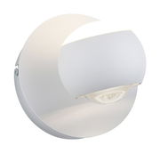 Moderne weiße Wandleuchte CANNON, seitliche Perspektive