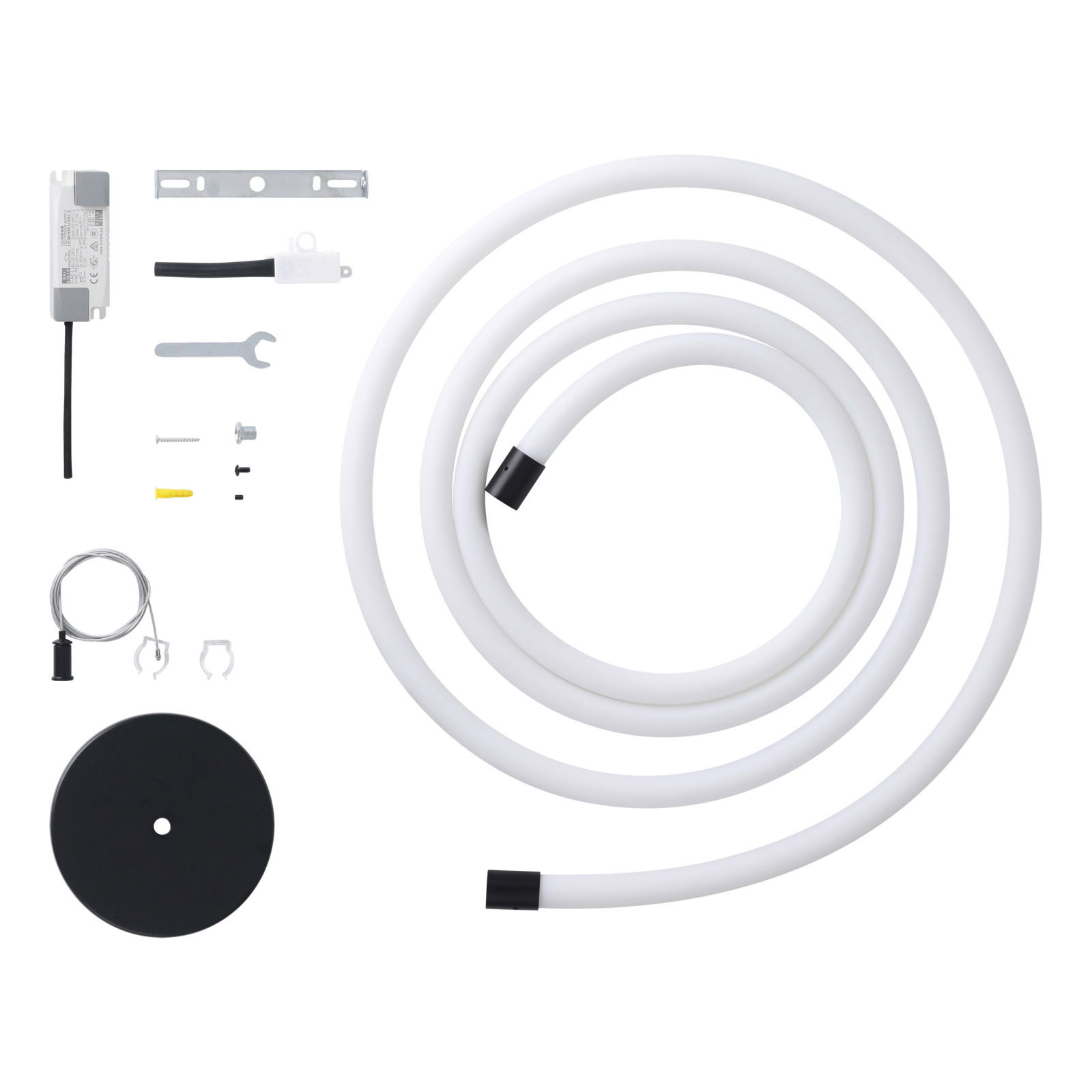 LED-Lichtschlauch Glow-Line mit Zubehör, Draufsicht