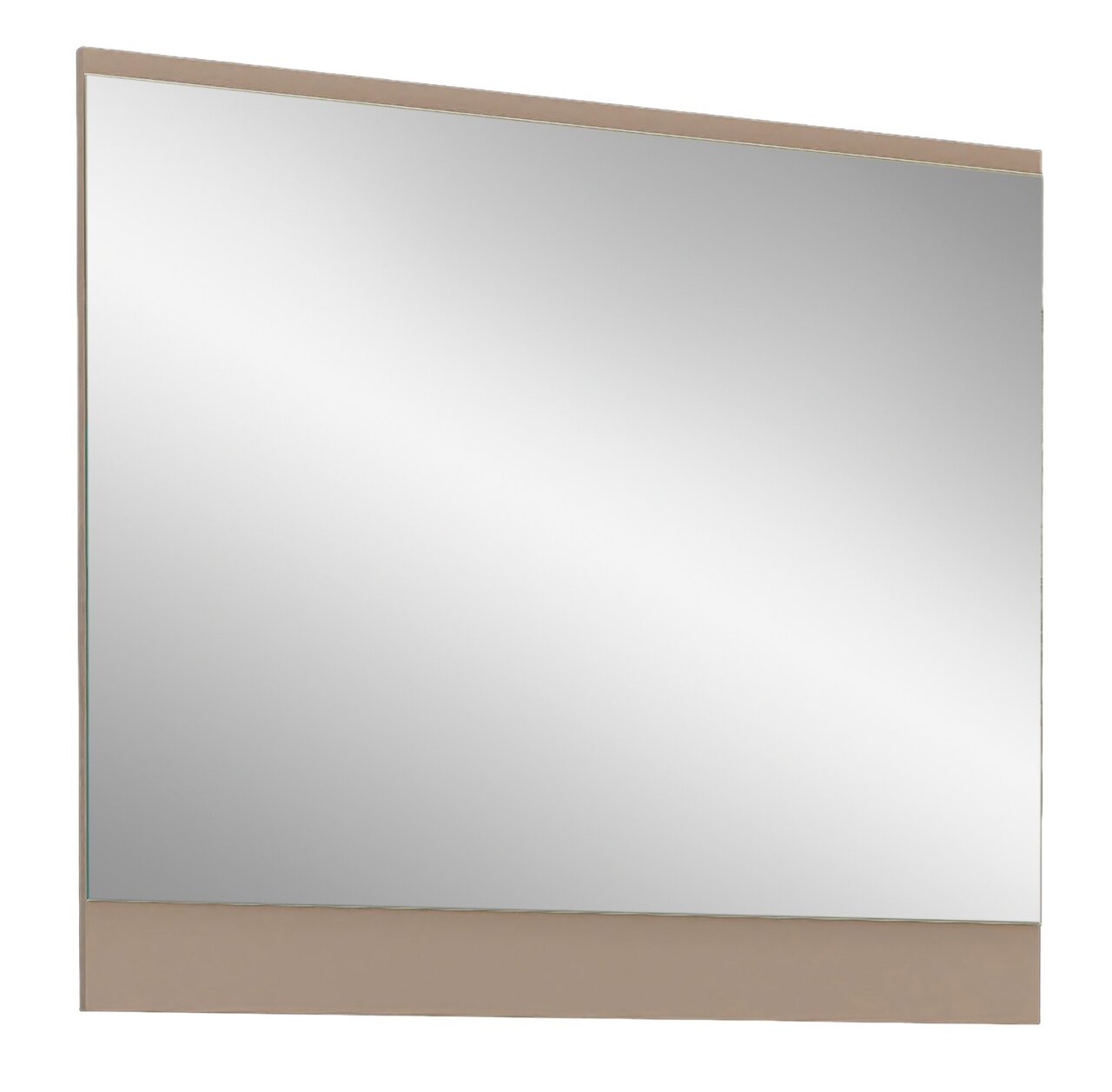 Moderner rechteckiger Spiegel mit schrägem Rahmen, Frontalansicht