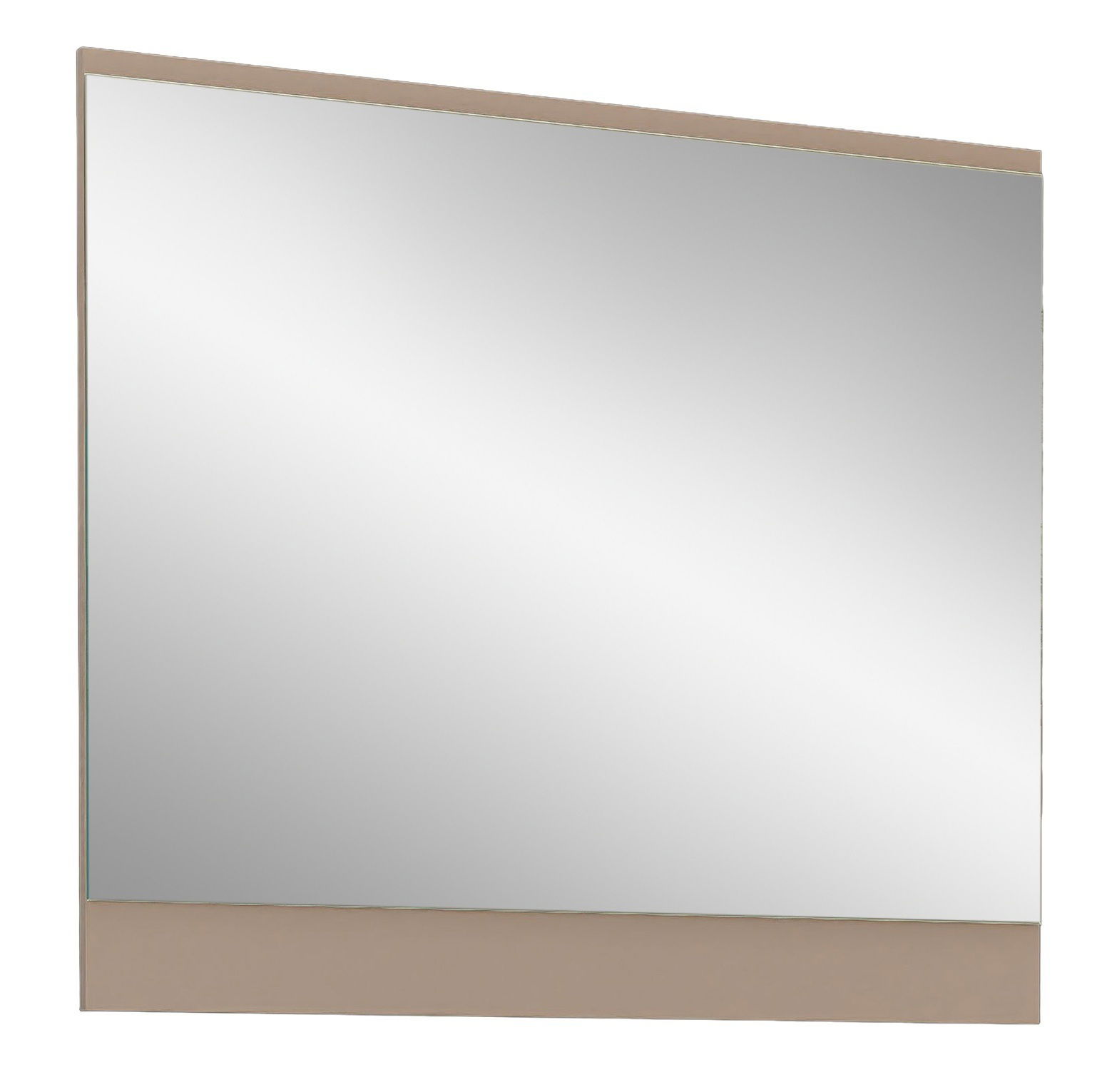 Moderner rechteckiger Spiegel mit schrägem Rahmen, Frontalansicht