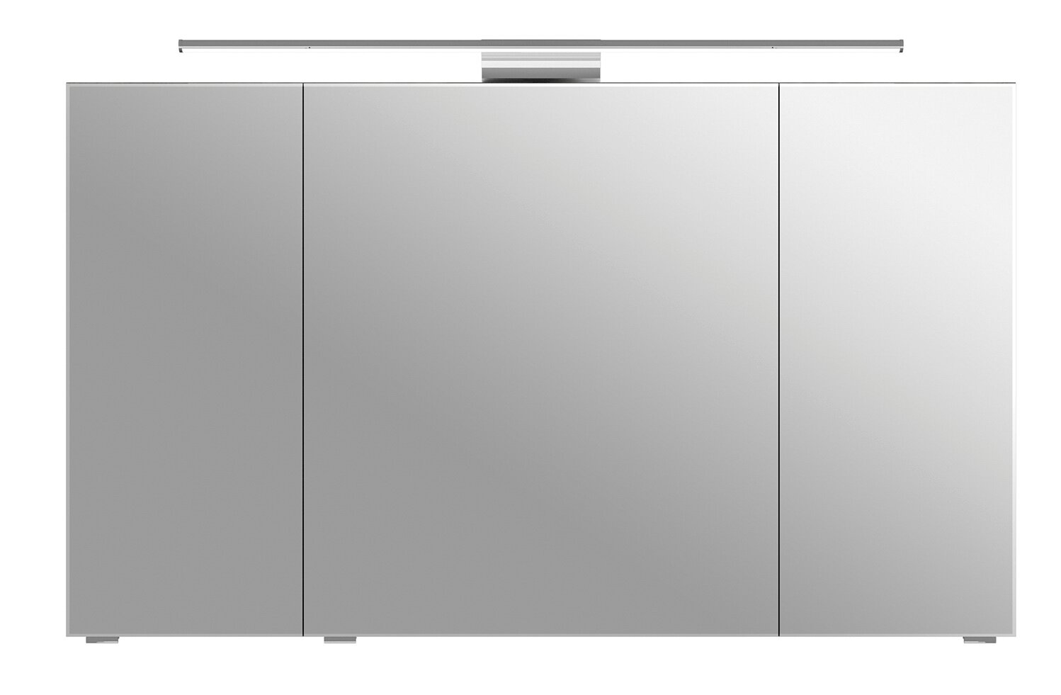 Pelipal Spiegelschrank SERIE 6005 SPRINT Moderner Spiegelschrank mit drei Türen und integrierter Beleuchtung, Frontalansicht