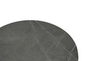 Runde Tischplatte aus grauem Marmor mit feinen weißen Adern, Draufsicht