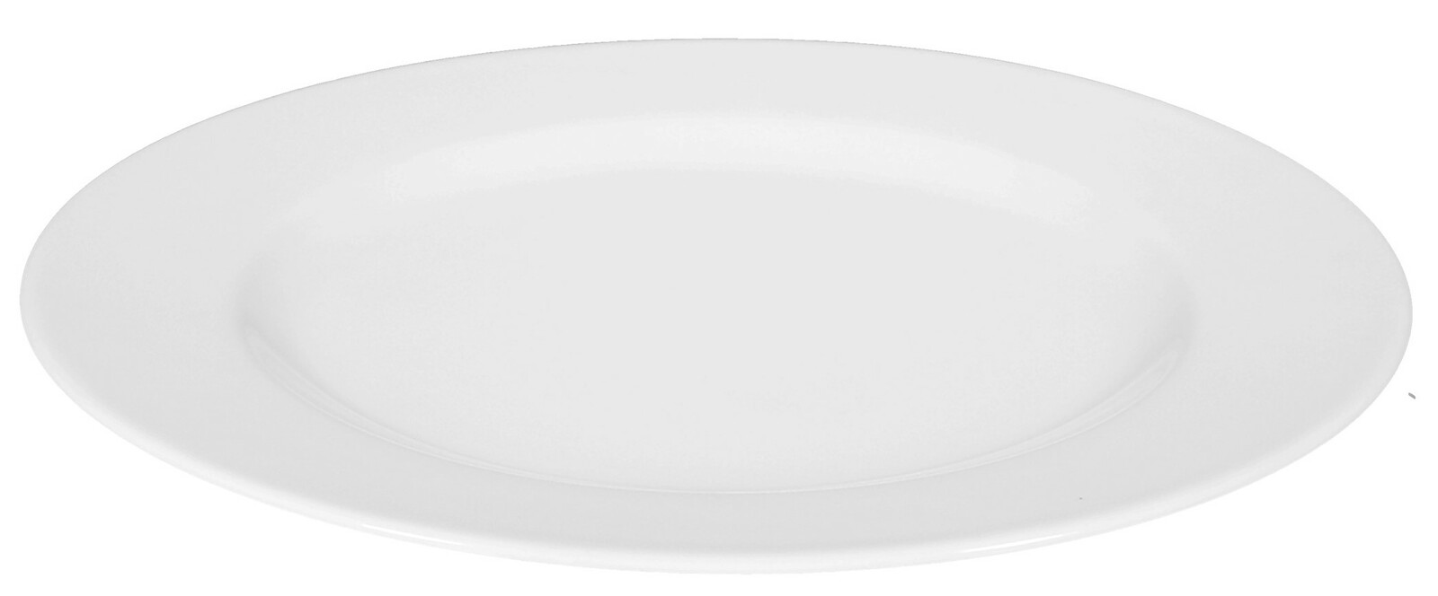 Weißer Speiseteller Rondo/Liane 25cm, Draufsicht