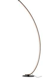 Elegante LED-Stehleuchte mit geschwungenem Design, seitliche Perspektive