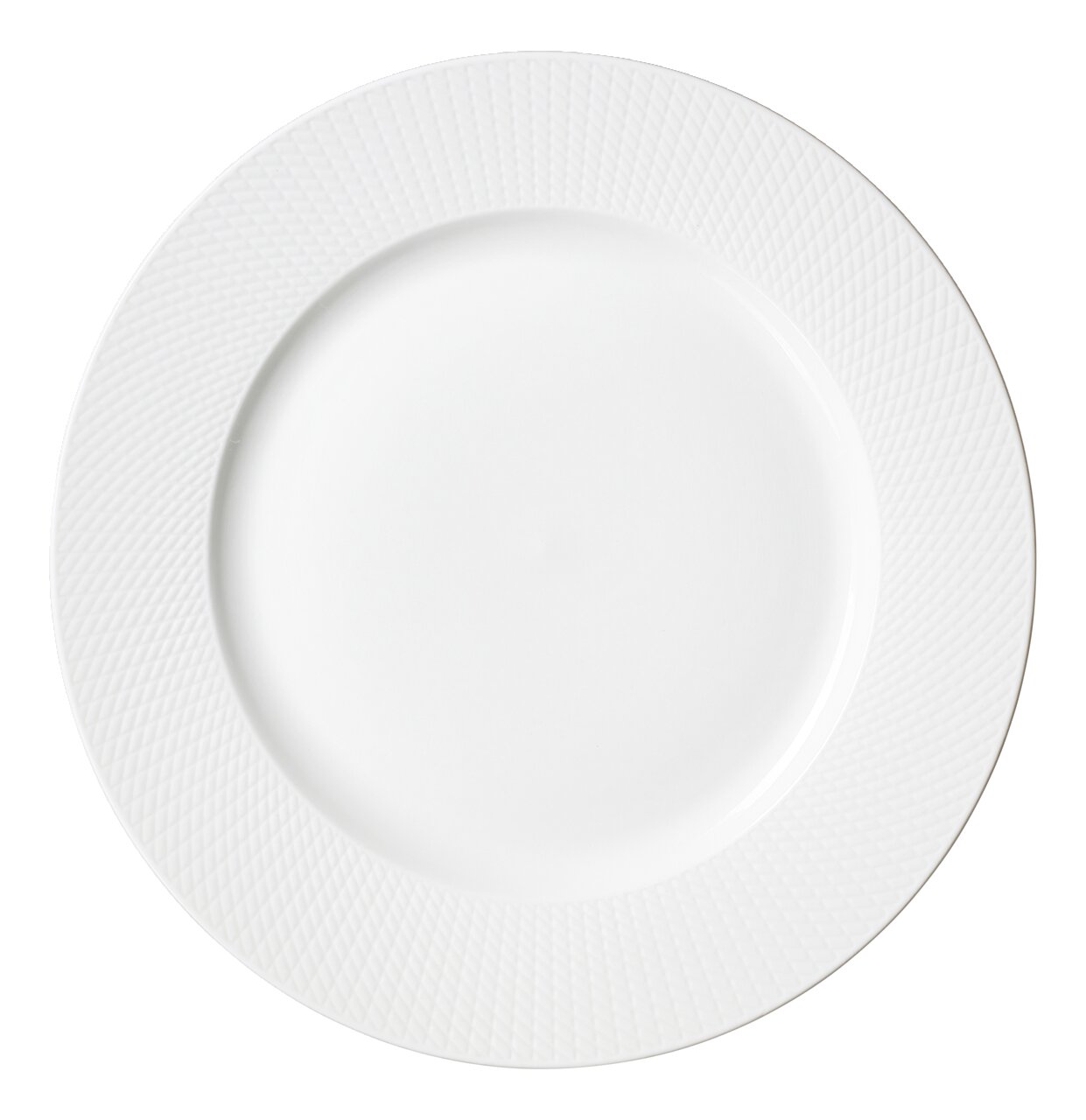 Ritzenhoff & Breker Beilagenteller SAPHIR Weißer Beilagenteller mit strukturiertem Rand, Draufsicht