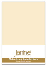 Jersey-Spannbetttuch in Beige, 100x200cm, aus 100% Baumwolle, bügelfrei, Vorderansicht