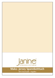 Jersey-Spannbetttuch in Beige, 100x200cm, aus 100% Baumwolle, bügelfrei, Vorderansicht