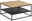 Z2 Couchtisch TILDA Moderner Couchtisch mit Holzplatte und schwarzem Metallgestell, seitliche Perspektive
