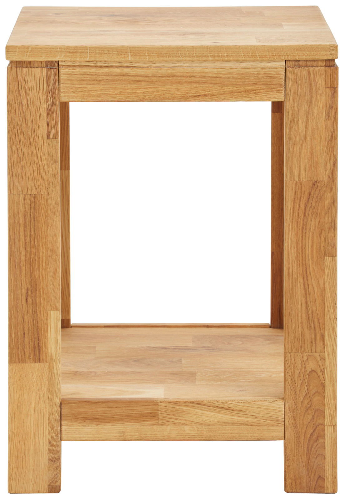Beistelltisch aus Holz in Frontalansicht