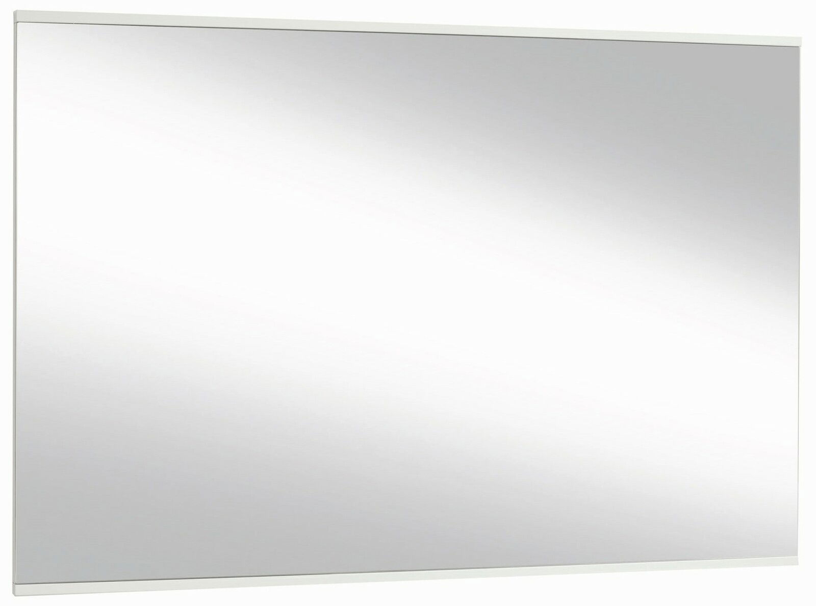 Rechteckiger Wandspiegel mit schmalem Rahmen, seitliche Perspektive