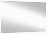 Rechteckiger Wandspiegel mit schmalem Rahmen, seitliche Perspektive