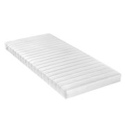 Komfort-Wendematratze H2/H3 in seitlicher Perspektive, weiße Oberfläche mit gestepptem Design