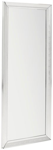 Rechteckiger Spiegel mit silbernem Rahmen, ca. 70x170 cm, in leicht schräger Perspektive fotografiert.