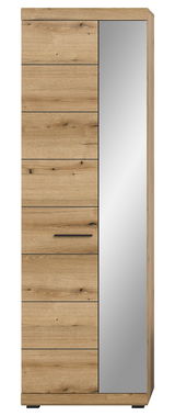 Garderobenschrank aus Holz mit Spiegeltür, Frontalansicht