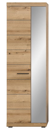 Garderobenschrank aus Holz mit Spiegeltür, Frontalansicht