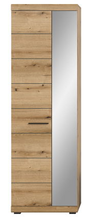 Garderobenschrank aus Holz mit Spiegeltür, Frontalansicht