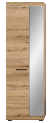 Garderobenschrank aus Holz mit Spiegeltür, Frontalansicht